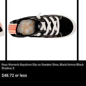 Roxy slip on sneaker shoe